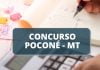 Concurso Poconé MT: inscrições abertas! CONFIRA