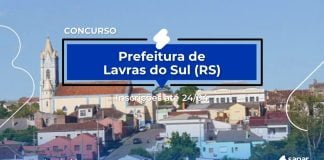 Concurso SMS Lavras do Sul RS: SAIU! Até R$ 8 mil! Confira.