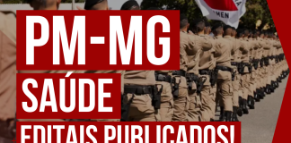 Concurso PM MG Saúde: provas em abril; até R$ 11 mil! Veja Concurso PM MG Saúde