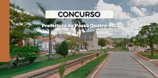 Concurso Passa Quatro MG SAIU: iniciais até R$ 3,3 mil! Concurso Passa Quatro MG